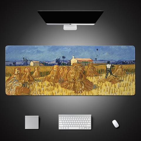 Van Gogh Art Illustration Waterproof Large Mousepad, Desk Mat (5mm, 900x400mm) Phone Case