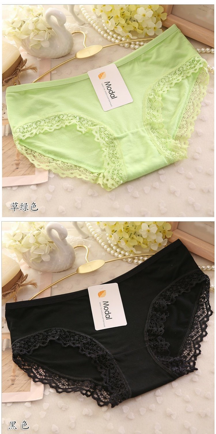 Modal cotton cô gái tam giác cô gái ren bên sinh viên eo thấp gợi cảm đồ lót nữ bán buôn quần lót đùi nam