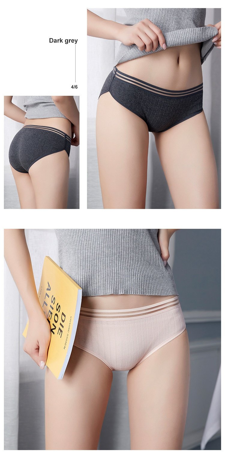 Mô hình vụ nổ thoáng khí cotton thấp eo cotton gợi cảm đồ lót nữ tam giác Nhật Bản rắn màu cô gái bán buôn quần lót cotton