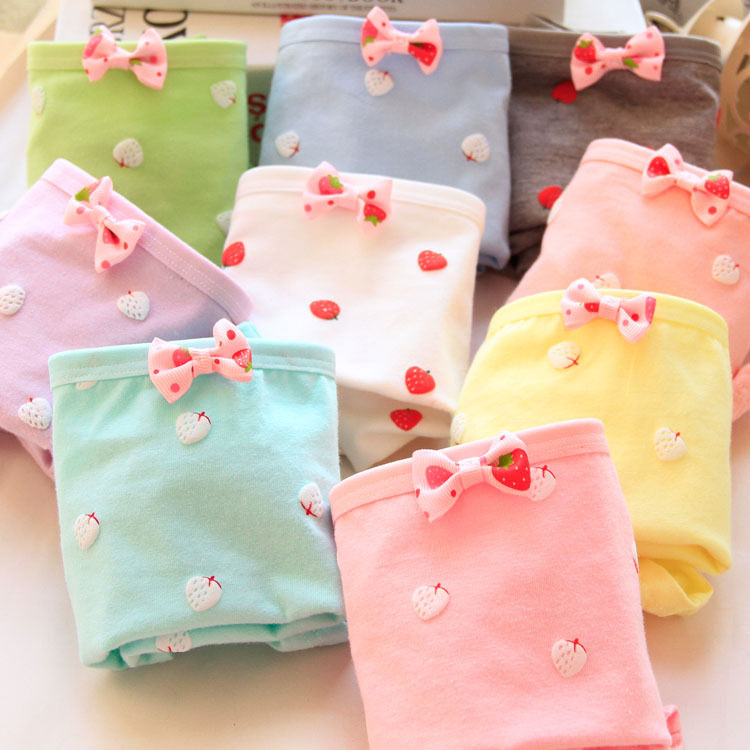 Dâu tây dễ thương cô gái an toàn đồ lót cotton bốn góc chống ánh sáng cotton ladies boxer briefs bán buôn noi y cao cap
