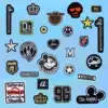 Classic Black Self-adhesive Embroidered Badge Patch Patch Patch Dress Pants Down Decoration Patch Hole Decal