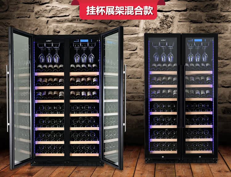 kệ gỗ đựng rượu Thanh nhạc Lebarr L340S-C máy nén khí hai cánh tủ rượu nhiệt độ không đổi tủ lạnh rượu khung gỗ bán trực tiếp - Tủ rượu vang tủ rượu hafele 12 chai