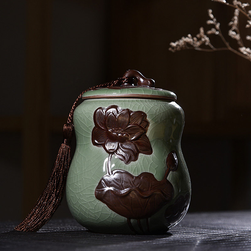 Ceramic Geyao Sealed Tea Cans Ceramic Tea Boxes