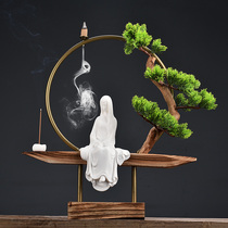 Light Extravagant Zen of Turned Back Fragrant Pendulum Pieces Rack Living-room Tea Table Tea Table Sidecabinet Furnishing with Incense Partition Plaid Decorations