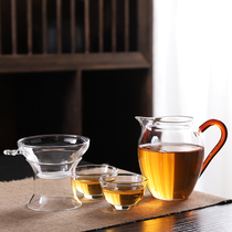 Gongpai glass thickened high-grade high temperature resistant Japanese male cup tea leak filter tea tea tea accessories