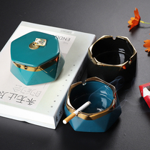 ins Wind Nordic light luxury ceramic ashtray home living room creative personality trend office smoke-proof ashtray