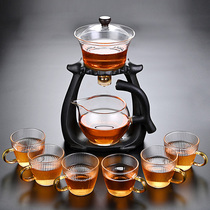 Automatic tea set lazy tea maker glass tea set tea cup teapot set transparent simple heat-resistant home Creative
