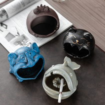 Purple sand fashion ashtray Nordic style light luxury home living room personality trend creative coffee table decoration gift ornaments