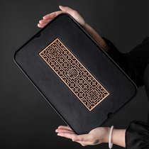 Tea tray imitation Wujin Stone household water storage tray simple dry bubble tea table with drainage Japanese tea tray Kung Fu Tea Sea