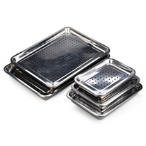 Home Stainless Steel Tea Tray Water Storage Tea Tray Drain size Number of tea sets Teatable water storage water drainage rectangle