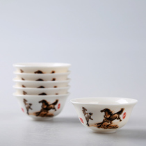 Jade porcelain tea cup wide mouth Dechina white porcelain cup tea set individual cup Master Cup ceramic small single Cup kung fu tea cup