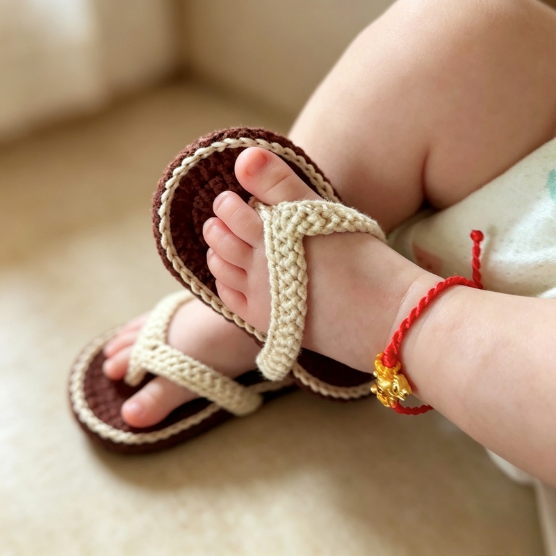 ins Cute and Soft Baby Flip-Flops Handmade Crochet Baby Yarn Toe-Split Slippers for Photoshoots 0-12 Months ins Cute and Soft Baby Flip-Flops Handmade Crochet Baby Yarn Toe-Split Slippers for Photoshoots 0-12 Months