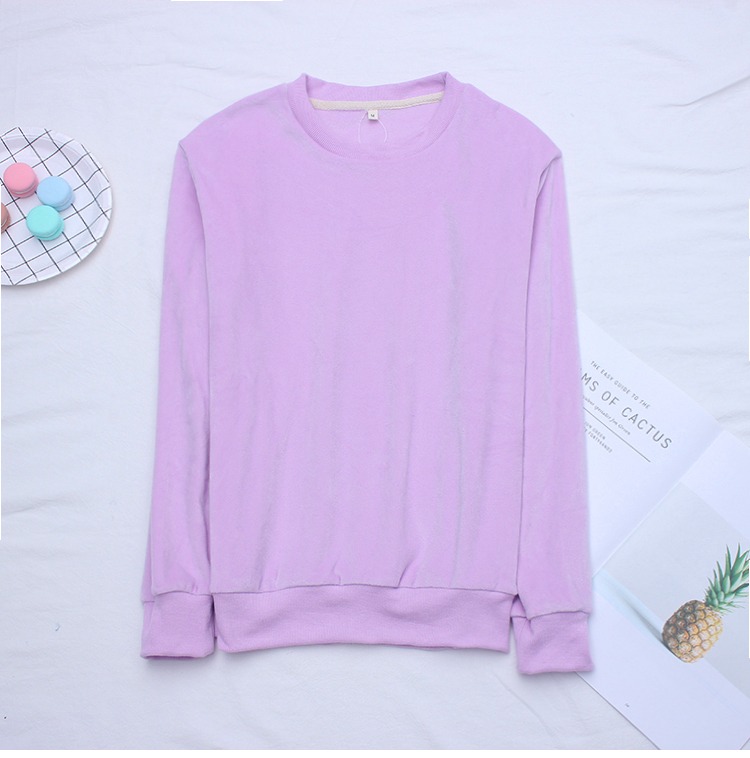 Pyjama áo đơn nữ nhung san hô nhung cộng với tay áo nhung dài tay mùa thu và mùa đông flannel vừa dày nhung san hô phục vụ nhà nam bộ đồ thu đông