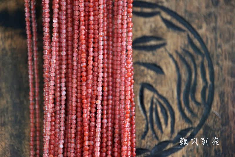 DIY аксессуары diy饰品配件散珠批发zakka手项炼串珠头饰材料纯天然水红南红玛瑙