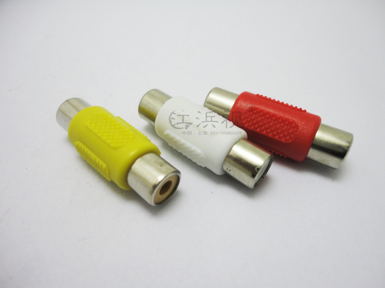 Lotus-to-joint audio-video converter Lotus female straight head RCA docking Av lotus extension head