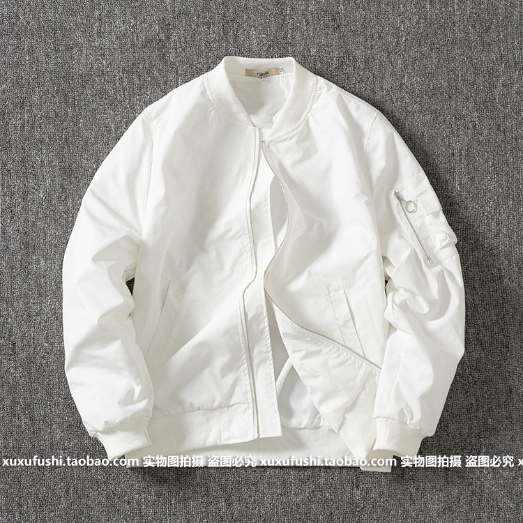 Spring and Autumn White Versatile Baseball Jacket Bomber Jacket Short Style Women's Korean Version Loose Trendy Brand Thin Coat Women's Plus Size