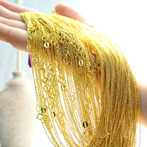 (Bear jewelry) 18K gold imported adjustable twist chain rose gold choker bean chain Chopin chain