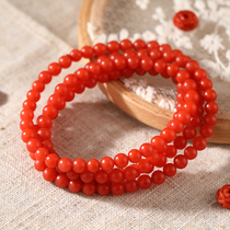 (Xiong Jia Jewelry) Yunnan Baoshan Nanhong Wucha Road Yangliu Waxi Bracelet Bead Necklace Handstring