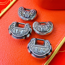 (Xiongjia Jewelry) Traditional Jingong Intangible Cultural Heritage Ancient Method Reproduction Classic Silver Lock Bracelet Pendant Pendant Chain