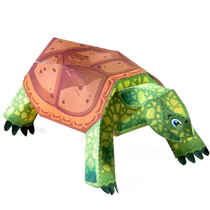 Childrens puzzle DIY stereo manual cartoon small animal turtle turned paper 3D paper model paper art toy