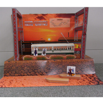 3D paper mold three-dimensional puzzle model ornaments diy handmade origami toy railway station high-speed rail scene urban architecture