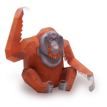 Childrens puzzle DIY stereo manual manual simulation of animal baboon gorilla 3D paper - based model paper - art toy