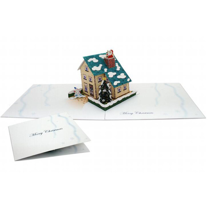 Children's puzzle DIY paper art handmade small house Cubic creative cards Pop-up Cards 3D Paper Models-Taobao