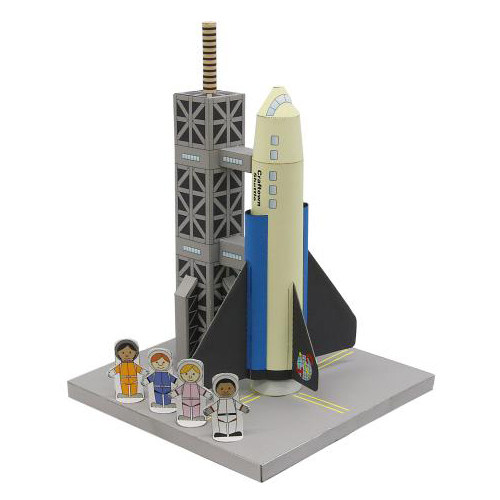 Children's puzzle DIY three-dimensional handmade space shuttle spaceship cartoon rocket 3D paper model