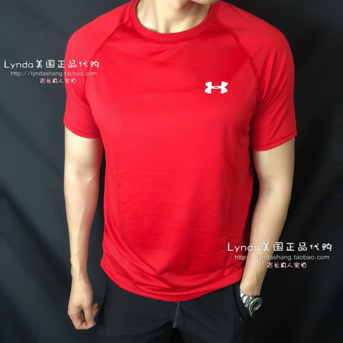 Lynda Mỹ chính tả Dưới áo giáp Một người đàn ông chạy nhanh khô của Dema UA thể dục chạy T-shirt ngắn tay áo áo thun nike