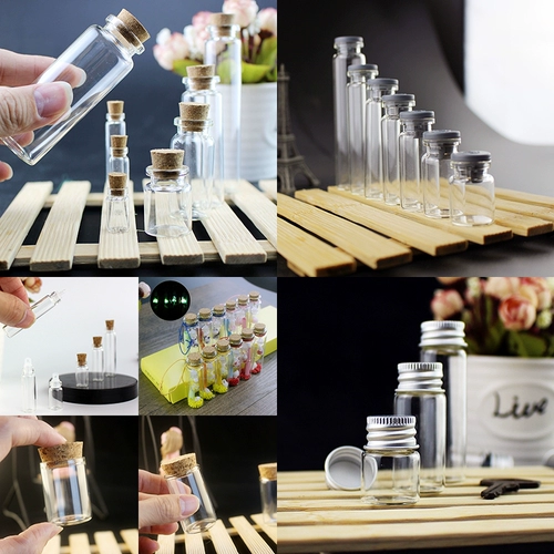 Украшение для ногтей, синтезированная бутылка, детская разнообразная маленькая стеклянная трубка, 50 шт