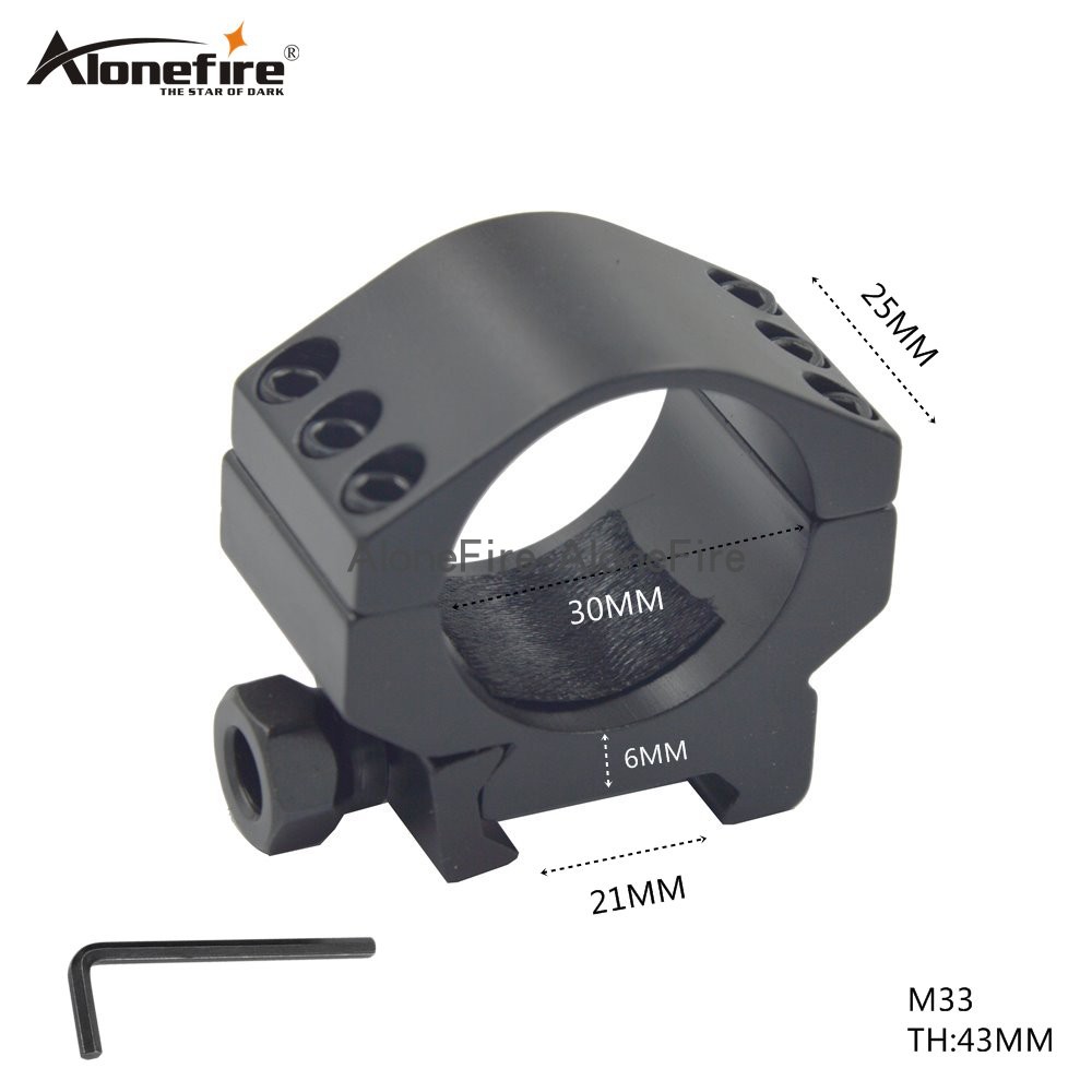 30MM low-width tube clip Low-base bracket leather rail clip three-nail clamp sight clip flashlight ALUMINUM alloy clip M33