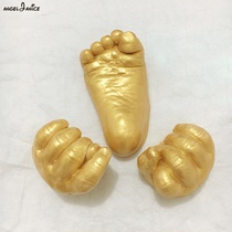 Baby hand model foot model tremble sound same couple supplement powder 3D three-dimensional hand and foot print fingerprint clone model powder