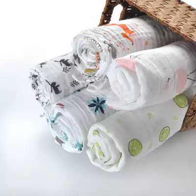 Summer thin single-layer muslin cotton pure cotton baby gauze blanket towel quilt newborn hug quilt without fluorescent agent