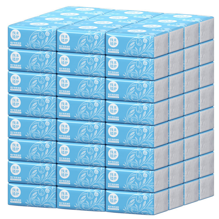 Plant protection log extraction style toilet paper 27 Pack 100 pumping whole box clothes Home toilet paper napkin portable paper towel manufacturer ex-gratia