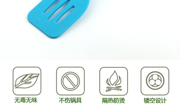 Không dính đặc biệt xẻng bếp dụng cụ nhà bếp nấu ăn xẻng dài tay cầm muỗng chiên silicone nhiệt độ cao chảo nhôm