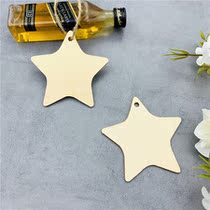 (50) Star Moon School Activities DIY Handwritten Wooden Brand Wishing Tree Decoration Tag Custom Content