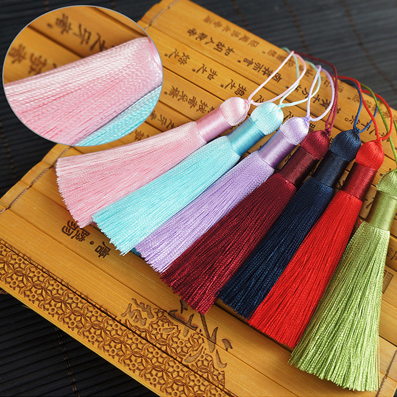 Chinese knot tassel new handmade diy short fat ice silk pendant accessories short rayon tassels decoration