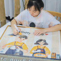 5d diamond painting 2021 new full diamond living room dining room couple cross stitch masonry show sticker handmade bedroom 2020