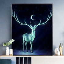 5d Diamond painting 2021 full diamond Starry Sky elk vertical porch point masonry stickers beaded cross stitch living room 2020