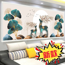 5D Diamond painting 2021 full diamond living room Rich deer simple modern cross stitch point masonry stickers Crystal 2020