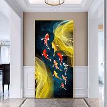 2021 new 5d full diamond diamond painting vertical version nine fish living room cross stitch dot stickers diamond painting masonry 2020 entrance