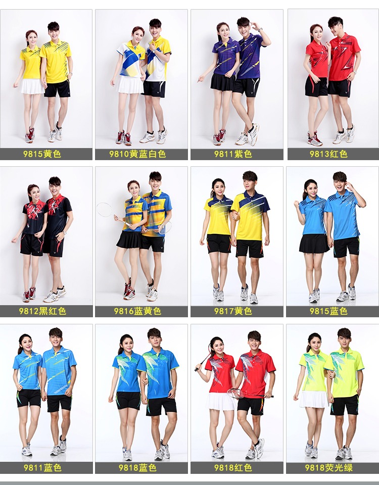 Đặc biệt cung cấp quần áo cầu lông chính hãng phù hợp với nam và nữ mùa hè ve áo tay ngắn dành cho người lớn mẫu quần áo thể thao nhanh khô mua vợt cầu lông carbon
