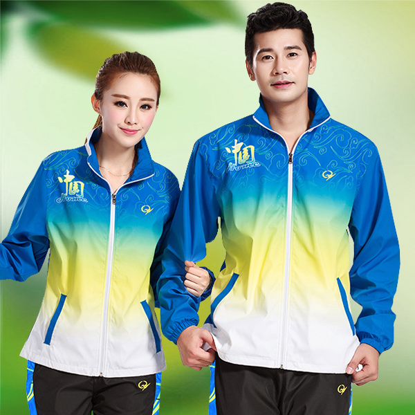 Badminton suit suit Autumn and winter long-sleeved men's and women's sportswear jacket Competition suit Sports appearance suit award suit