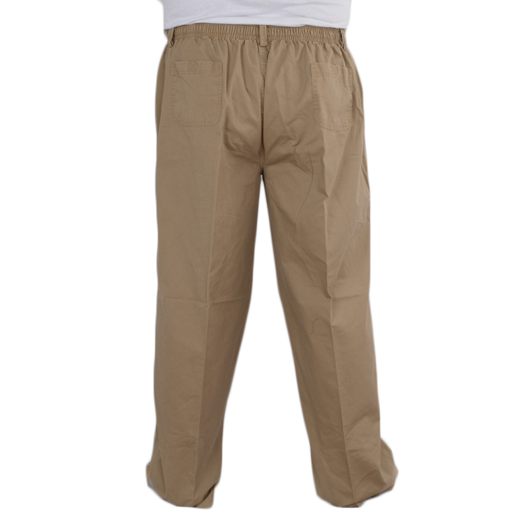 Cộng với phân bón XL cho nam trung niên mùa hè mỏng thun co giãn eo cao cotton giản dị quần dài mùa xuân và mùa thu bố béo mập thời trang big size cao cấp
