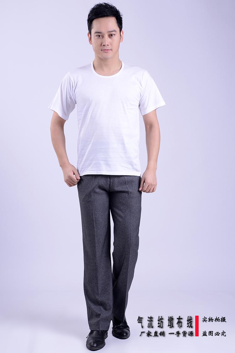 Người đàn ông trung niên cộng với phân bón XL nam mùa hè trung niên của nam giới cotton ngắn tay T-Shirt nửa tay áo cotton cũ áo sơ mi