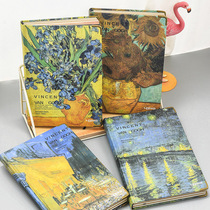 Lianhua Van Gogh notebook art exquisite Starry Sky sunflower Iris retro illustration day book A5 thickened