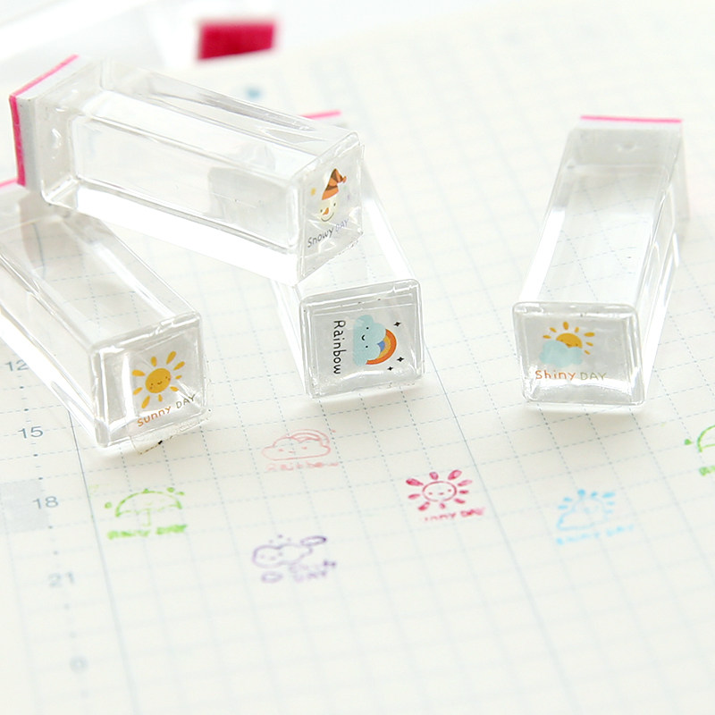 Handbook Material cute Crystal Seal Set Decoration Small pattern Love Little Seal Mini Account