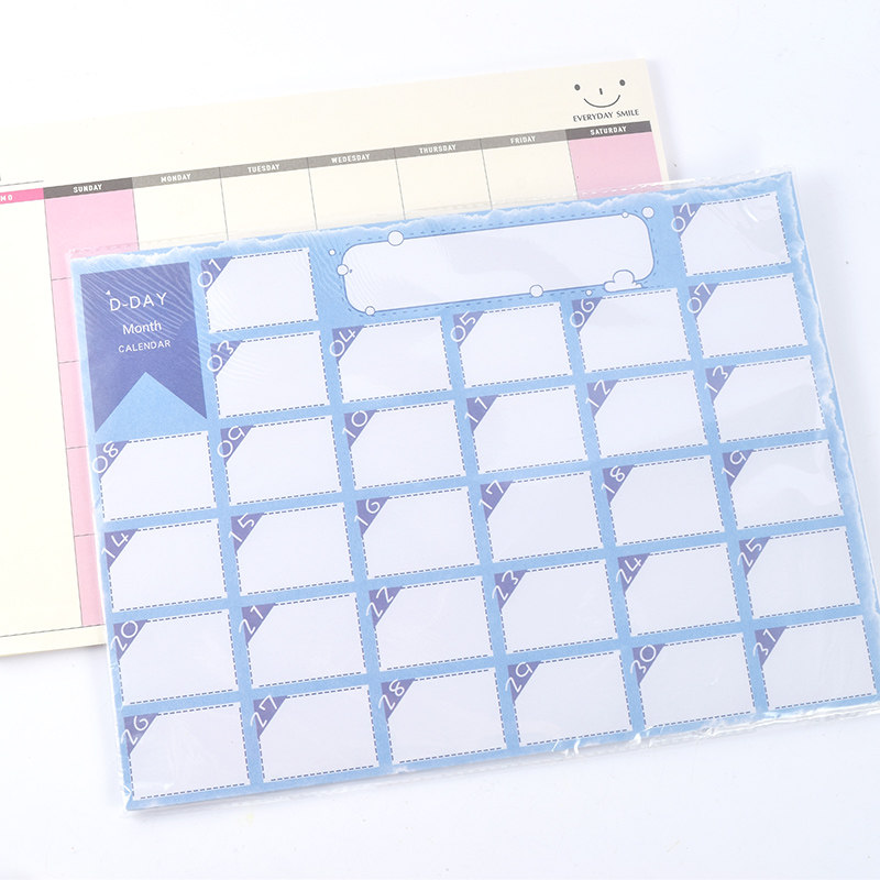 Han Edition Creative Brief Work Learning Portable Hand Ledger Efficiency Manual Desktop Month Plan Cheat Calendar Book