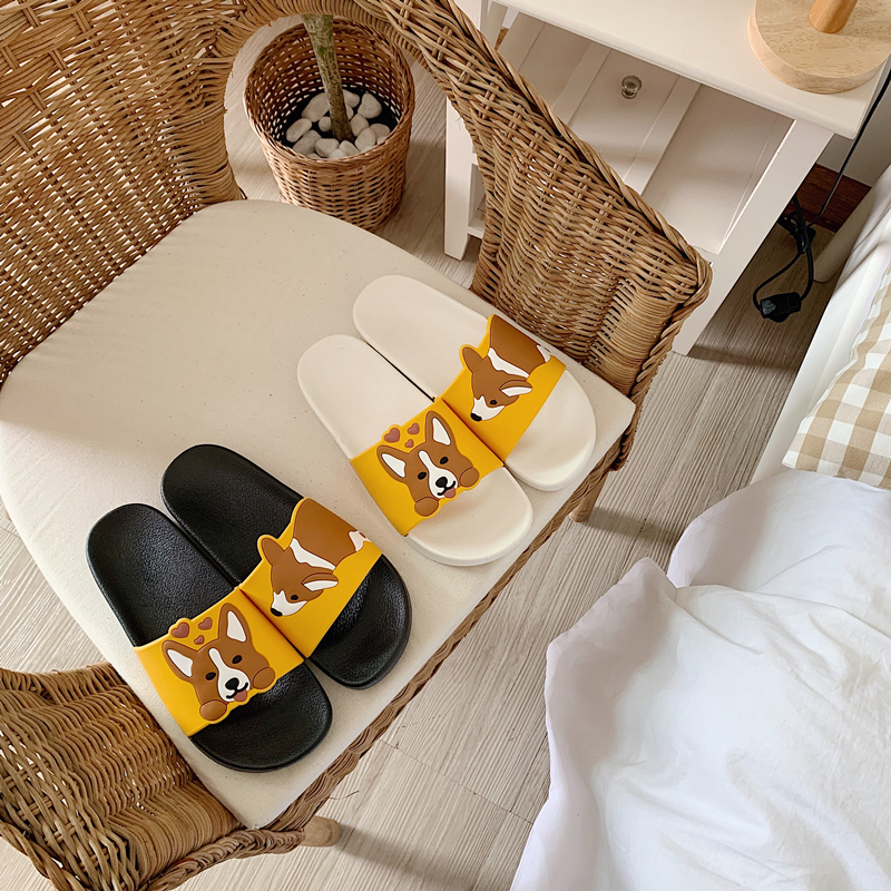 Kirky Dog Personality to blame for sandals Sliptides Nordic Home Bath Bathroom Intranet Red Cute Pooch Slippers