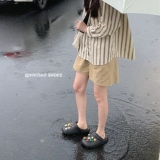 Персонализированные женские сабо для родителей и детей с геометрической пряжкой в ​​виде цветка любви, универсальная летняя верхняя одежда, сандалии с полым носком, защищающие от запаха eva.